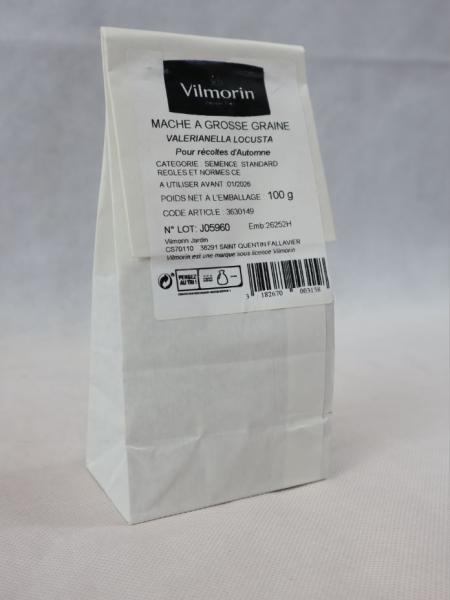 Potagères - Mâche à Grosse Graine - 100g - face recto